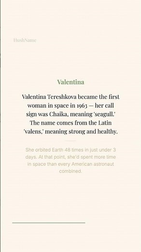 Did You Know This About "Valentina"?