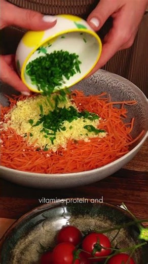 Carrot Fritters (Baked, not fried) 🥕#baking #cooking #food #recipe