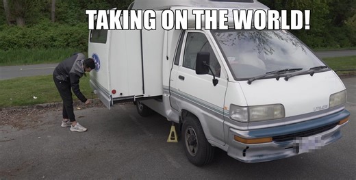 This '90 Toyota Campmate Has a Manual Slide-Out and Is Perfect for Traveling the World