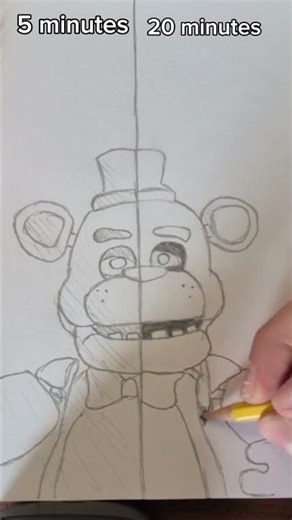 5 minutes vs 20 minutes #fnaf #audio #art