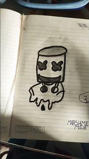 marshmallow man drawing