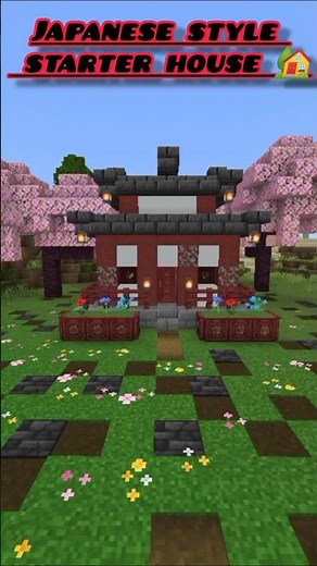 Minecraft Japanese Starter House | Easy Survival Base Build Tutorial 🇯🇵 | Aesthetic Japanese House