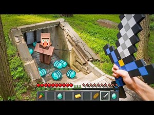 Minecraft in Real Life POV - SECRET VILLAGER BASE in Realistic Minecraft 創世神第一人稱真人版