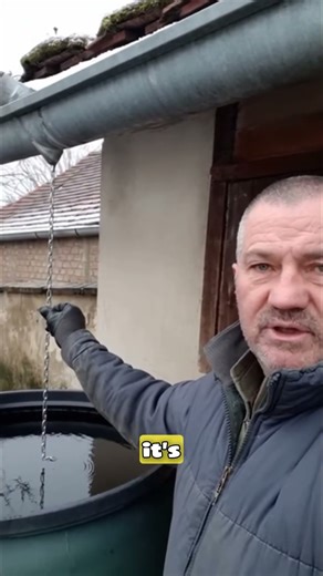How to Catch Rainwater in High Winds 🌬️ (The Chain Trick)