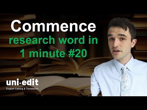 COMMENCE definition, COMMENCE pronunciation, COMMENCE in a sentence, COMMENCE meaning