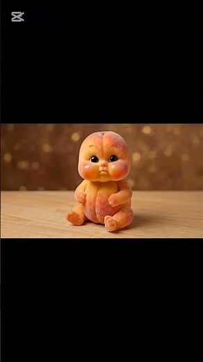 Peach Tiny Baby Eating Fruits 🍑 | Cutest Mini Peach Moment!yt viral short