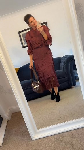 Fringe Skirt available now only in wine & black! One Size 10~14 #LastChance #lastchancetobuy #fringeskirt #stylish #boho #stapledesign #ladylikestyle | Ladylike Fashion