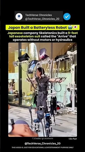 Japan Built a 9-Foot Robot Suit With ZERO Motors! 🤖🇯🇵 | Human-Powered Engineering #shorts