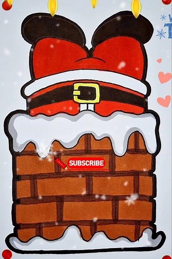 Easy Funny Christmas Santa Claus #shorts #shortvideo #christmas #drawing #howtodraw #coloring #cute