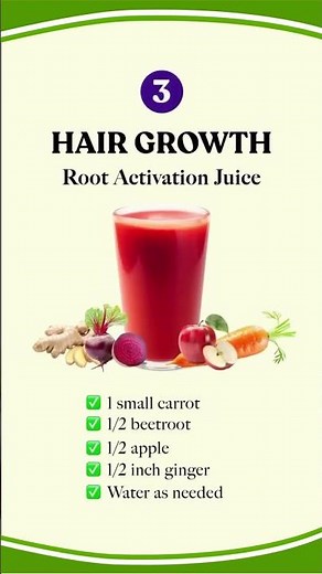 Top 5 Juices For Long & Thick Hair 🥕✨