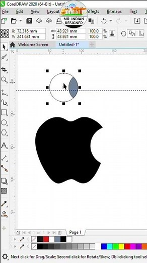 How to make Apple Logo in Corel Draw