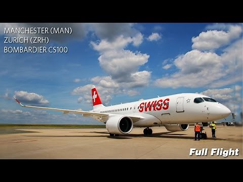 Swiss Airbus A220-100 Full Flight | Manchester to Zurich | Business Class