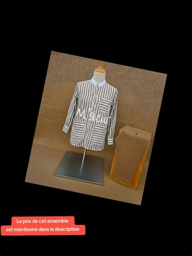 Découvrez notre ensemble composé d'une chemise et d'un pantalon en lin pour homme, conçu pour vous offrir un style à la fois chic et décontracté. Réalisée en 100% lin, cette tenue est idéale pour les climats chauds grâce à sa légèreté et sa respirabilité. La chemise présente un col tulipe tendance et des rayures verticales marron et blanc, tandis que le pantalon droit offre une belle ligne élégante et polyvalente dans une couleur marron foncé unie. ** Prix : 89.500 F CFA. ** Disponible sur comma
