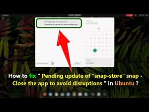 How to fix " Pending update of "snap-store" snap - Close the app to avoid disruptions " in Ubuntu ?