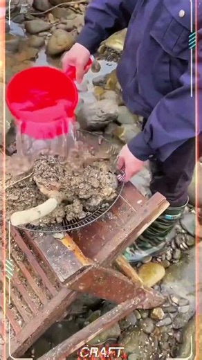 Gold Panning Skills, Tools & Process#craft #youtubeshorts