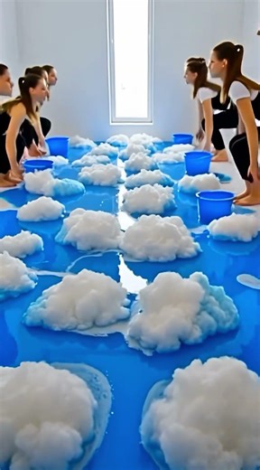 Crafting an Epoxy Floor That's Looks Like Clouds #diy #design #epoxyflooring #floor #floorart #fyp