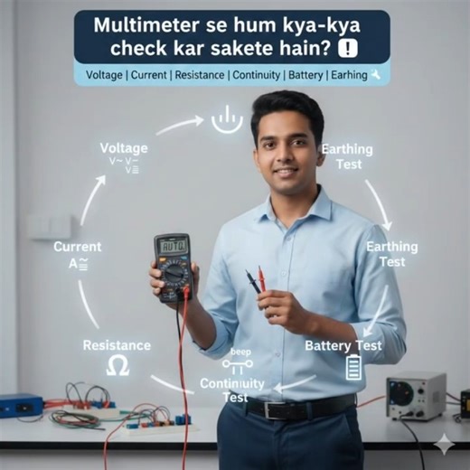 Multimeter Kya Hota Hai? | Voltage, Current, Resistance Kaise Measure Kare | Electrical Basics