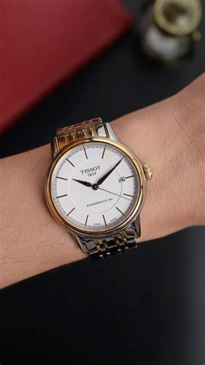 Tissot Carson Powermatic 80 model T085.407.22.011.00 Luxurious Demi Gold #watch #tissotcarson