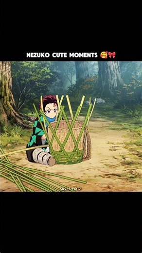 Nezuko cute moments 🥰🎀 #demonslayer #foryou #kimetsunoyaiba #shorts