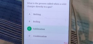 What is the process called when a solid changes directly to a g... | Filo