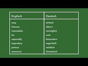 Englisch lernen - 240 wichtige Adjektive (Teil 10)