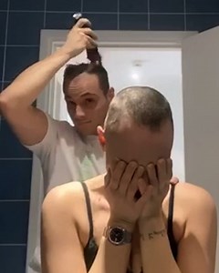 39K views · 538 reactions | Boyfriend shaves girlfriend's head, then surprises her by shaving his own | MetDaan Tips | Facebook