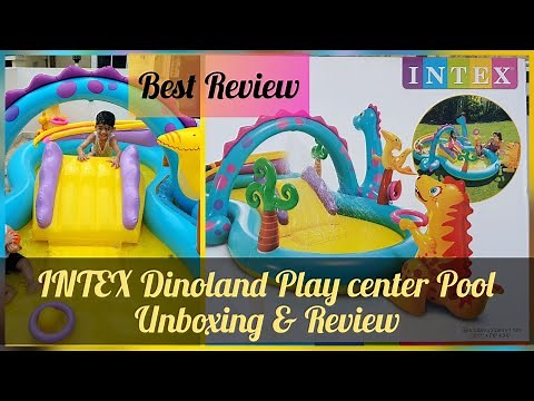 INTEX Dinoland Play Center Pool Unboxing & Review| Best Intex inflatable Pool| Water Play