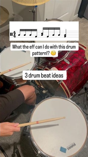 Creating a few drum beats using a basic entry level drum pattern #drumeducation #drumnotation #drums
