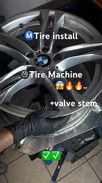 Tire install +Valve stem #automobile #cartok #viralshort #mechanic