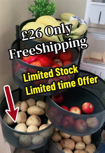 Rotating Storage Cart] 3/4/5 Tier Rotating Storage Trolley Cart – Kitchen Utility Vegetable Mobile Shelf Rack – Space-Saving Organizer for Home & Pantry – Free Shipping – 2 to 3 Day UK Delivery. #kitchenfinds #trolley #storage #dealdrops #tiktokmademebuylt