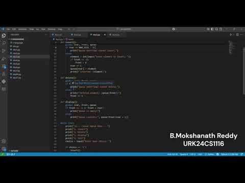 Dsa Ex 3 Array Implementation of Linear Queue.