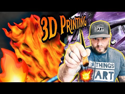 HOW TO PAINT FIRE 🔥 AIRBRUSHING A FIERY EXPLOSION ON YOUR 3D PRINTS