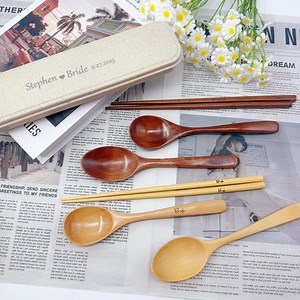 Customized Tableware Set,custom Spoon and Chopsticks,wood Handle Flatware,chef Gift,birthday Gift,aniversary Gift,travel Flatware Set - Etsy