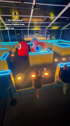 Charlene Kiew on Instagram: "HAPPY NEW YEAR KIEWTIES ❤️ Get your fitness new year resolution started with some ghost evading at the Pacman Carnival, with Islanders getting 10% off on the MySentosa App! The Power Deal bundle we got has since been updated and no longer includes a ticket for the live-sized pacman maze, but you can top up onsite to play. Do book your maze slot at the time of purchase, and pls rmb to wear shoes!! NGL it was a lot harder than I thought evading these fast af ghosts 👻