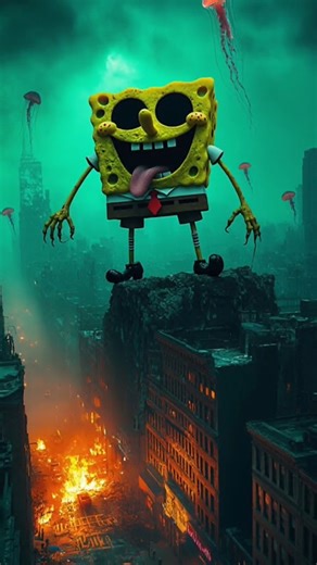 Horror SpongeBob squarepants story video l scary video l Horror videos #creepy #horror #scary