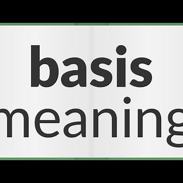 Basis | meaning of Basis