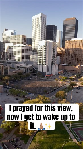 My Balcony View in downtown Houston is insane 🔥