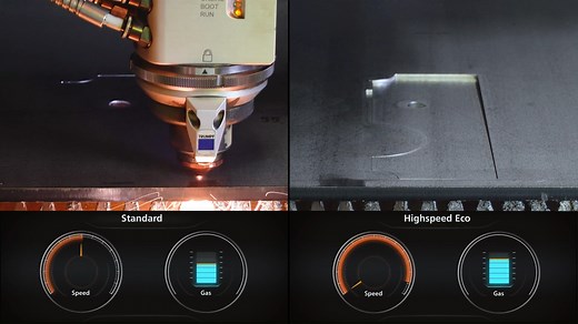 Highspeed Eco – More throughput, lower consumption 🚀​ With Highspeed Eco, you can set record speeds for nitrogen cutting with solid-state lasers. This is because, depending on the sheet thickness, the sheet throughput is increased by up to 100% with consistent laser power. In addition, you reduce the cutting gas consumption by 70%. Discover more about our Highspeed Eco - The Game Changer: https://bit.ly/3YfNv8r | TRUMPF Inc.