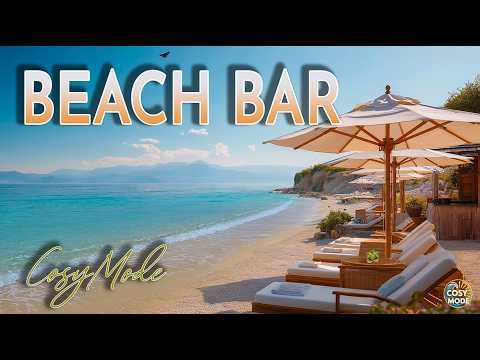Blue Sea, Soft House Music & Gentle Waves | Greek Beach Bar Ambience | Relaxing Summer Vibes