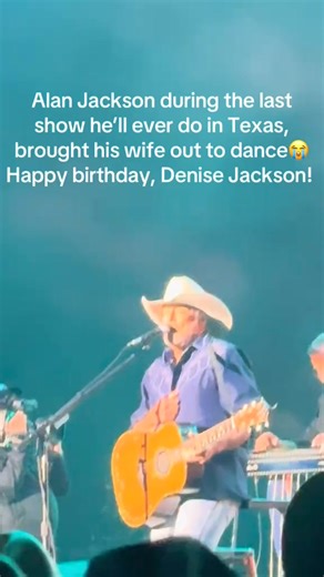 Alan Jackson invited his wife of 45 years, Denise Jackson, to make a rare appearance on stage during his recent performance at the Two Step Inn Festival to share a special moment in honor of her birthday. | Country Talks
