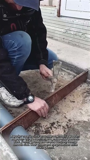 Preparing Formwork and Pouring Concrete Slab #worker #process #concrete #construction #diy