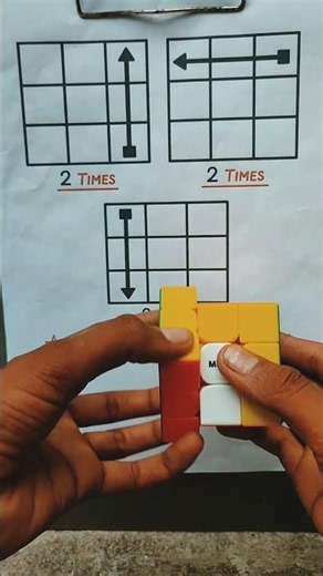 @Cube Algorithm #how to solve rubix cube 4 moves ma ok #amzingnewtrick #cubingpuzzle 3*3 cube trick