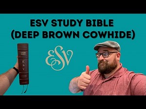 ESV Study Bible in Deep Brown Cowhide