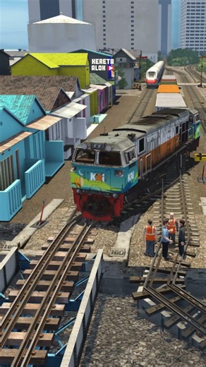 The Train Gives Way to a Passing Fast ICE Train #train #automobile #railway #keretaapi #railfan