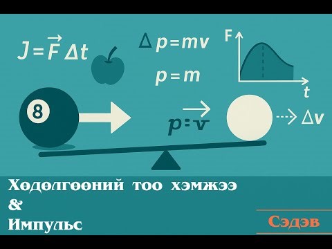 1. Хөдөлгөөний тоо хэмжээ ба импульс - Сэдэв - 1