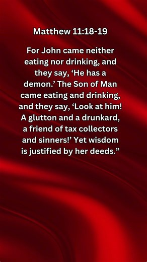 Jesus Saves | Matthew 11:18–19 Daily Bible Verse