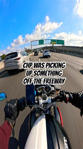 CHP doing some slowing down of the cars #freeway #bikeride #tothegym #fastpass