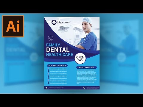 Dental Clinic Flyer Design in Adobe Illustrator