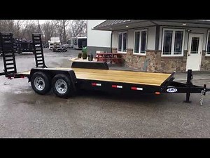 AMO Equipment Trailer 7x18' 12000# GVW Stand Up Ramps Implement Skidsteer Hauler A1218CE