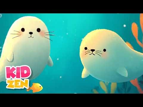 Nap Time Music for Toddlers 🦭 Sleepy Baby Seals | Soft Underwater Piano (3 Hours)